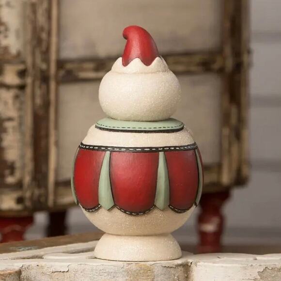 Bethany Lowe Johanna Parker Double Cane Candice Jolly Jar Snowman Christmas - Picture 3 of 8